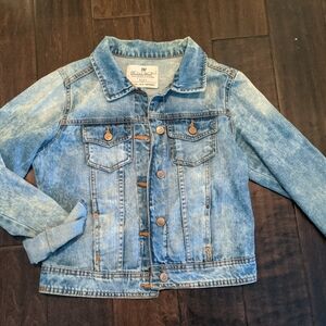 Cute Distressed Wash Jean Jacket